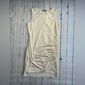 BTFBM Cream Tank Dress Ruched Side size L